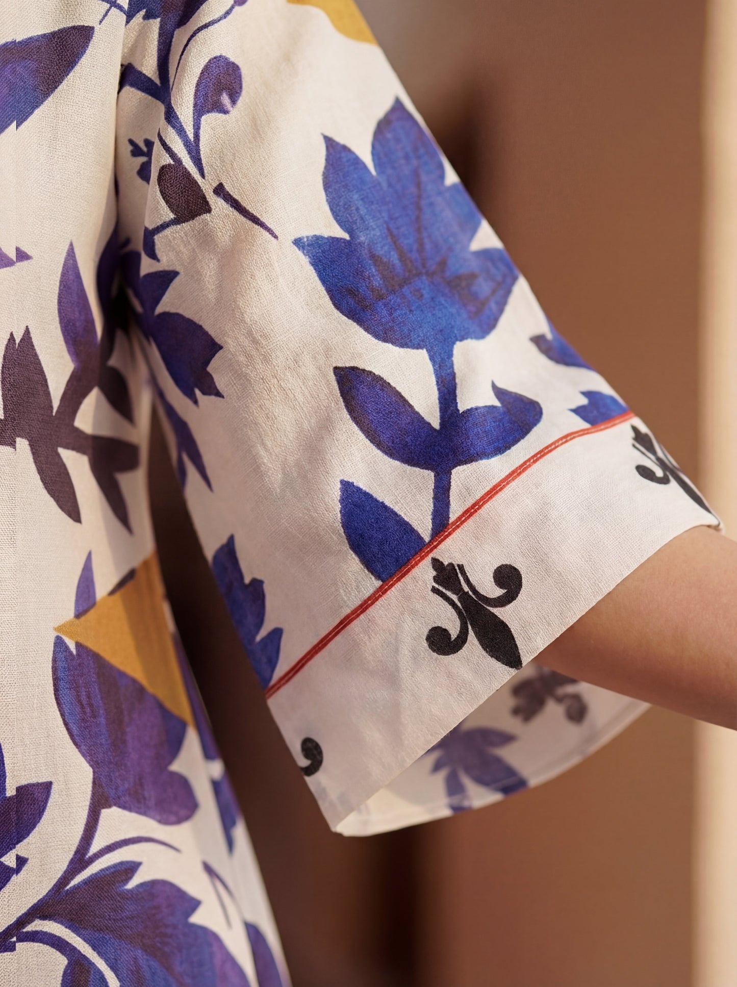 Blue Flora Button-Down Dress