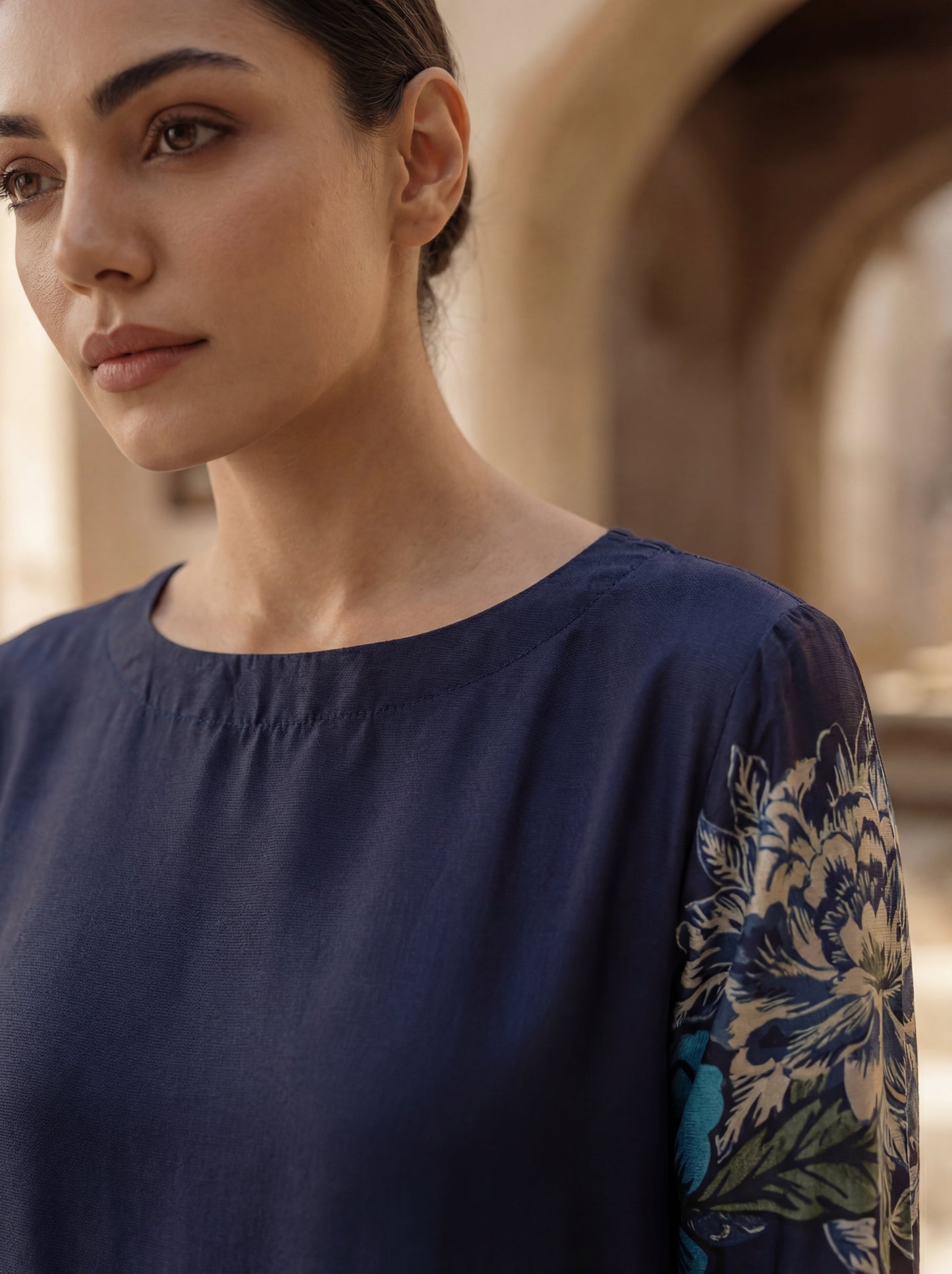 Royal Navy Floral Flow Maxi