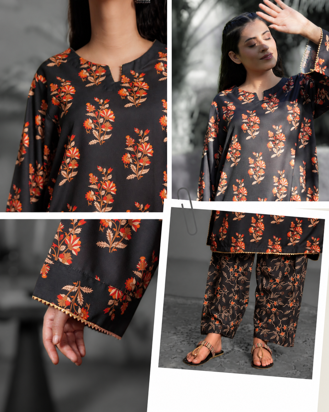 Midnight Flora Co-ord Set