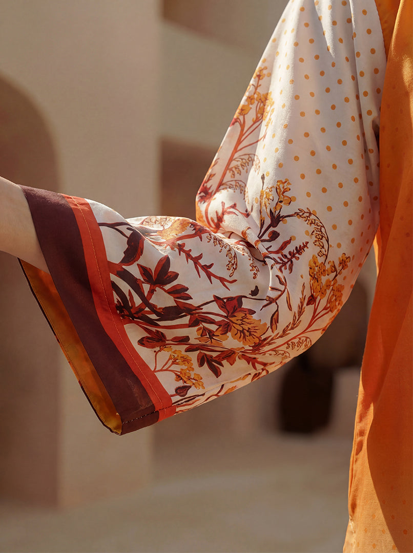 ORANGE POLKA Floral