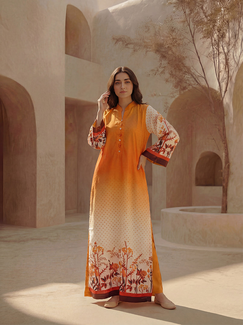 ORANGE POLKA Floral