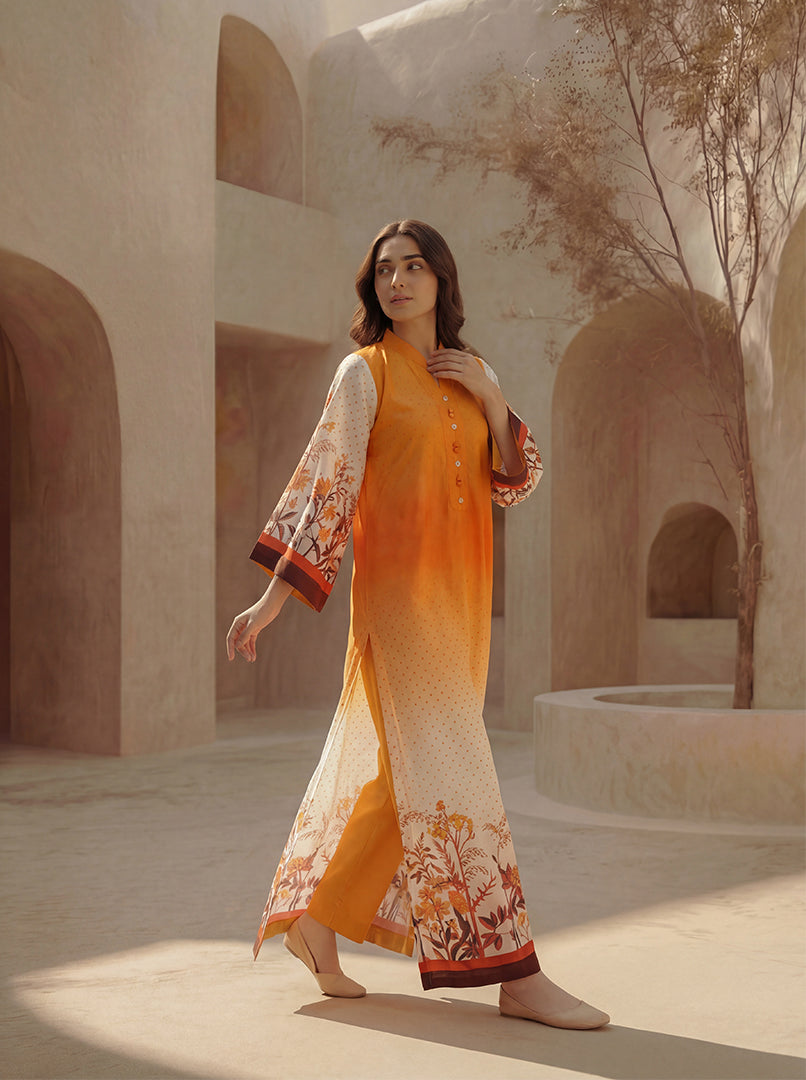 ORANGE POLKA Floral