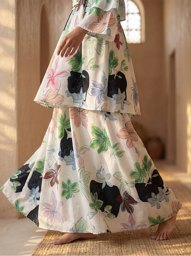 Floral Print Peplum