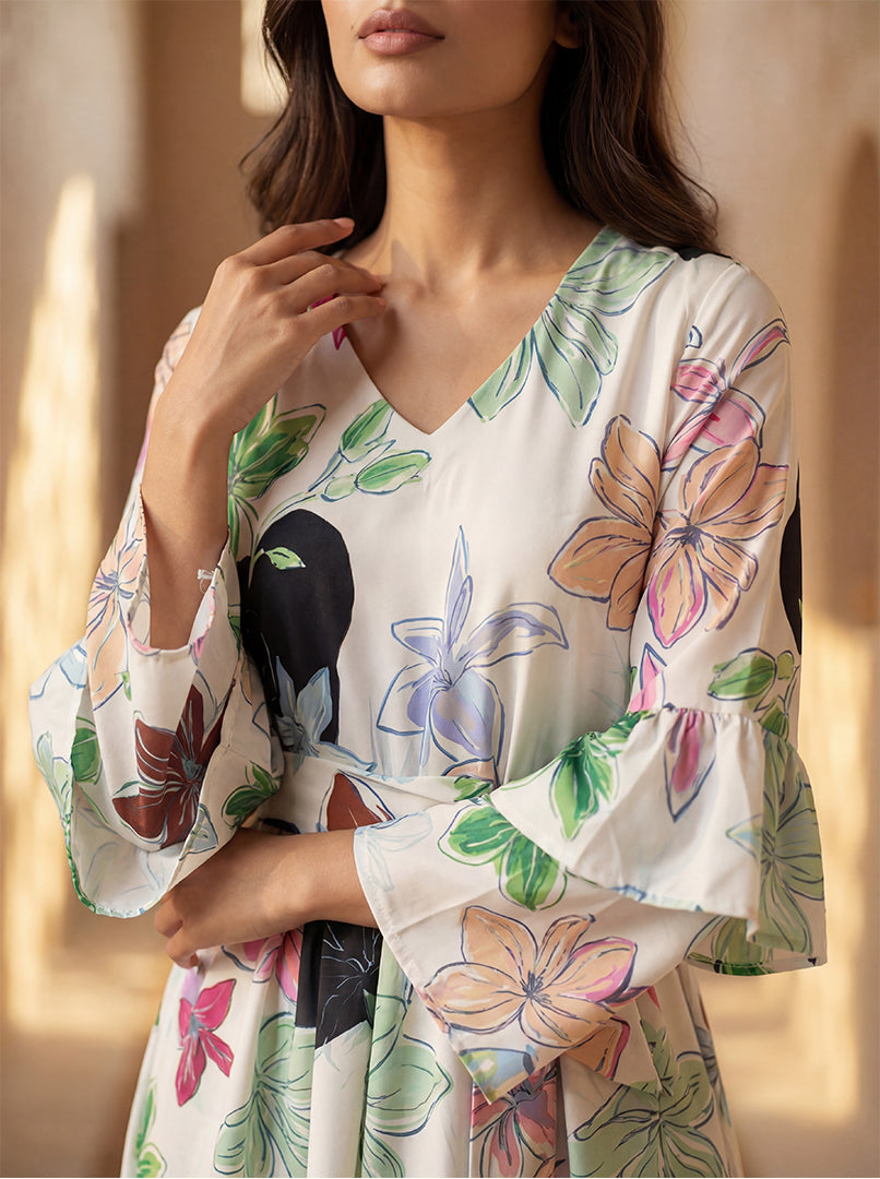 Floral Print Peplum