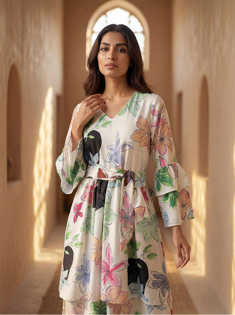 Floral Print Peplum