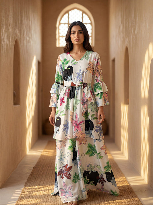 Floral Print Peplum